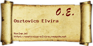 Osztovics Elvira névjegykártya